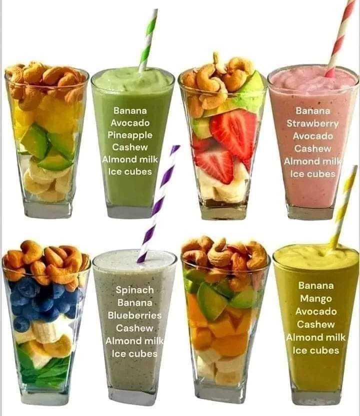 *4 Delicious Cashew Smoothie Flavors 🍹🥥* Get ready to blend up some tasty and nutritious cashew smoothies with these delightful recipes! Perfect for a refreshing and healthy treat.