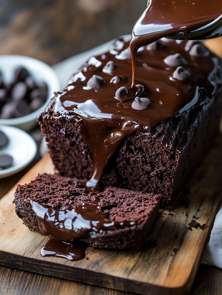 Mint Chocolate Fudge Brownie Bread