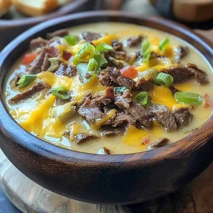 **Philly Cheesesteak Soup**