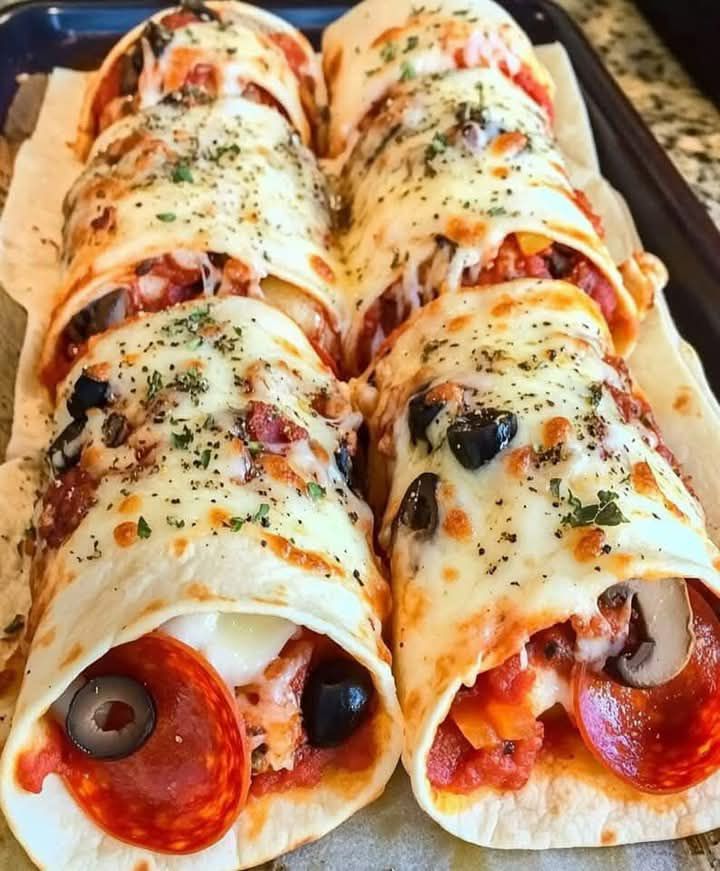 Baked Pizza Wraps