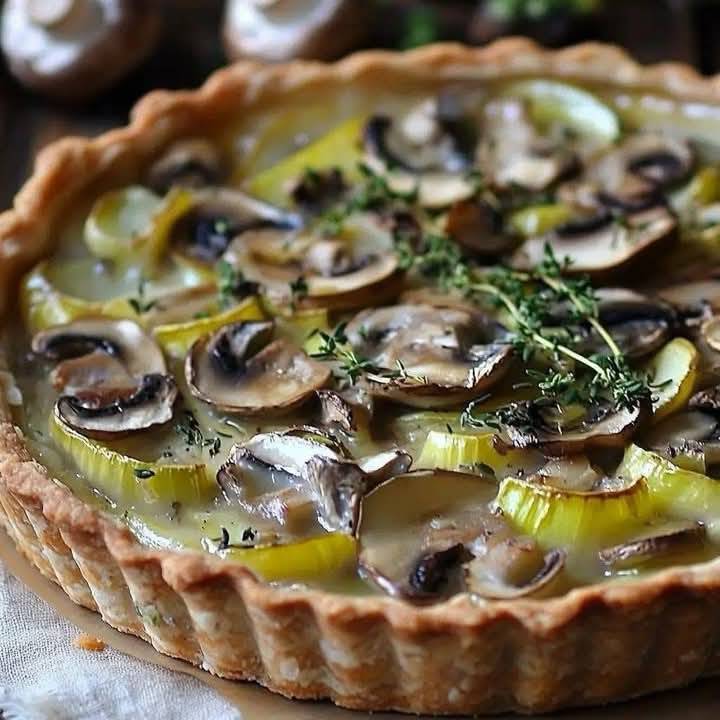 Leek, Mushroom & Thyme Tart: A Savory Delight for Any Occasion