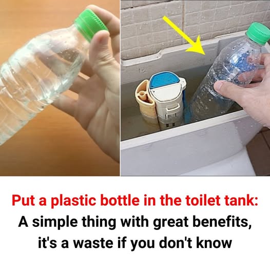 Put a plastic bottle in the toilet tank