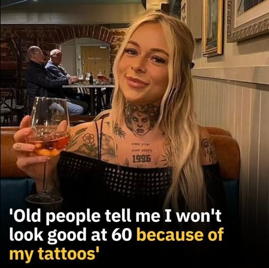 Woman hits back at older people for judging tattooed body