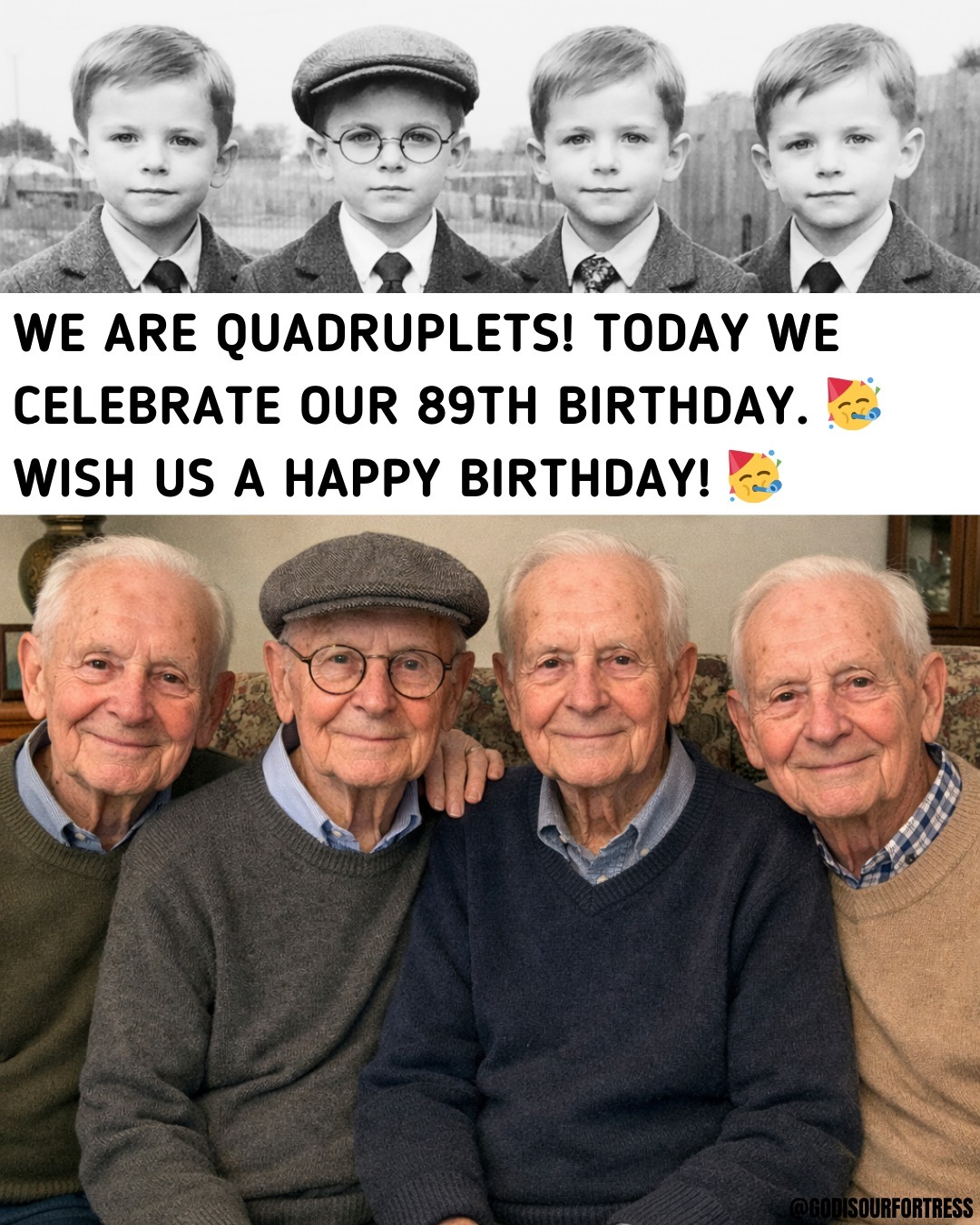 A Journey of Four Brothers: The Unbreakable Bond of the 89-Year-Old Quadruplets