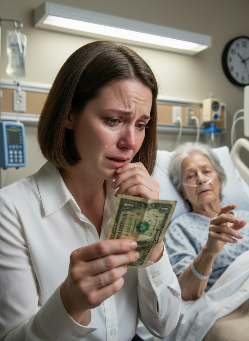 MY HUSBAND WAS HOSPITALIZED AFTER A CAR ACCIDENT. I NOTICED THE OLD LADY IN THE NEXT BED WAS ALL ALONE, SO I BROUGHT HER MEALS THREE TIMES A DAY. ONE DAY, SHE HANDED ME AN OLD BANKNOTE AND SAID SOMETHING THAT LEFT ME IN SHOCK…
