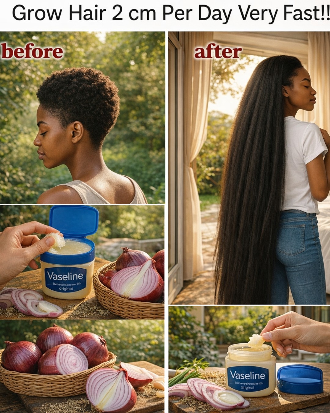 Grow Your Hair Faster Naturally: Exploring the Viral Onion and Vaseline Hair Method