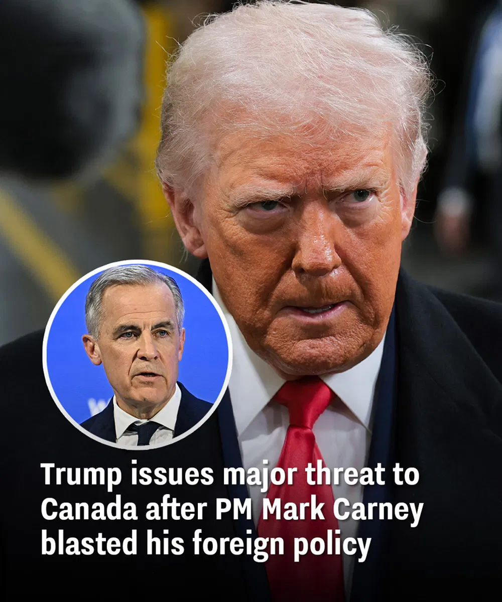 Trump issues major threat to Canada after PM Mark Carney blasted his foreign policy